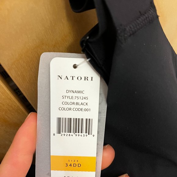 Natori Dynamic Convertible Contour Sports Bra Black 34E - Picture 3 of 3
